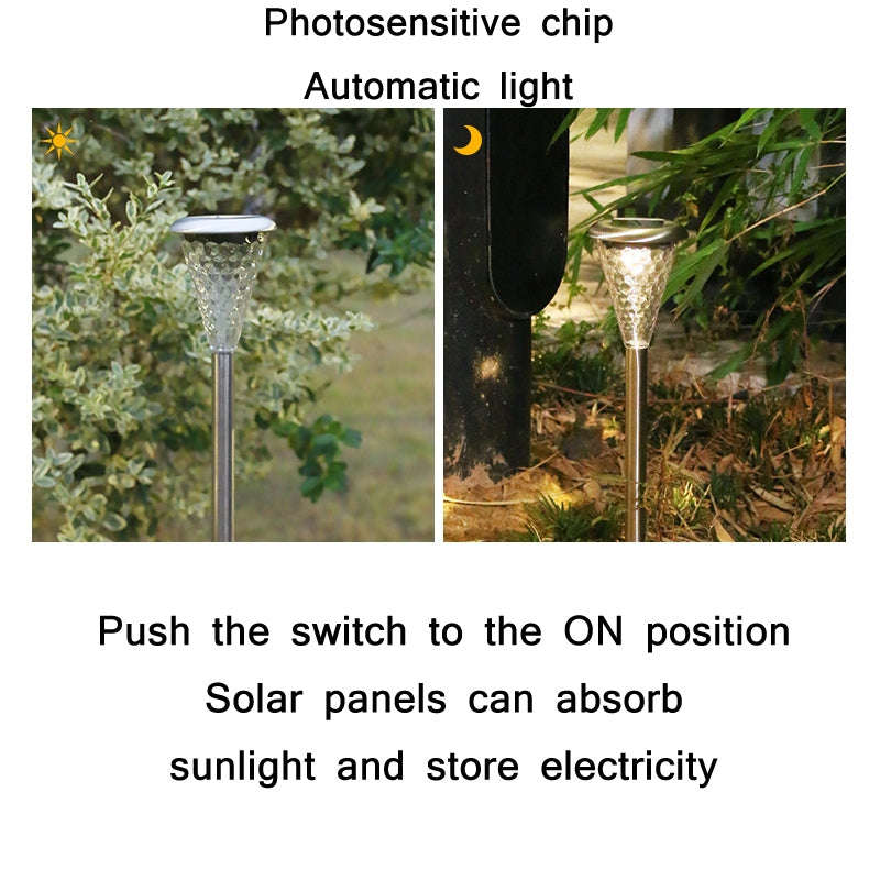 30W Solar Powered Spike Light 2pcs Warm White LED