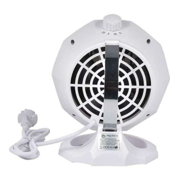 1800W Mini Ceramic Indoor Heater Fan with 3 Levels, Continuous Rotation & Warmth Temperature Control