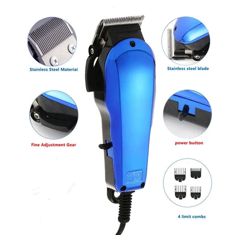 Professional Corded Royal Blue Hair Trimmer