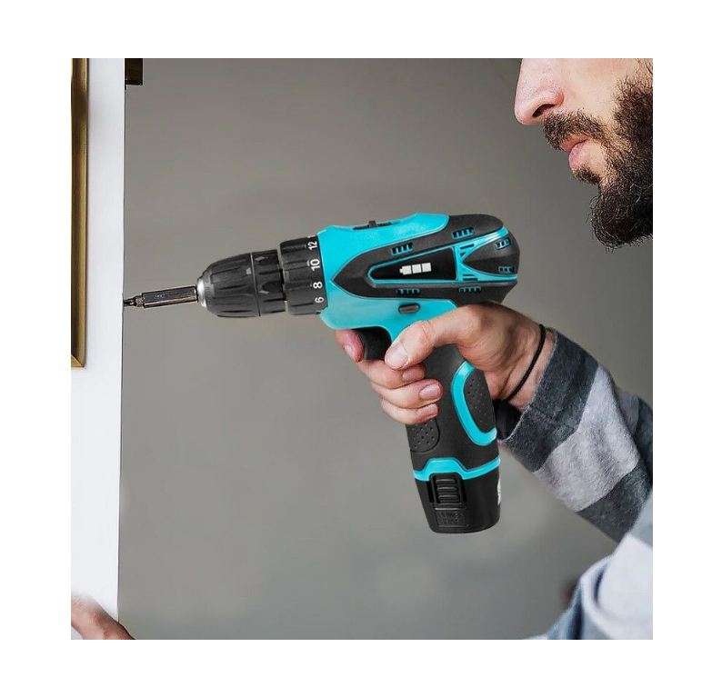 12V Cordless Lithium Battery Electric Drill Set