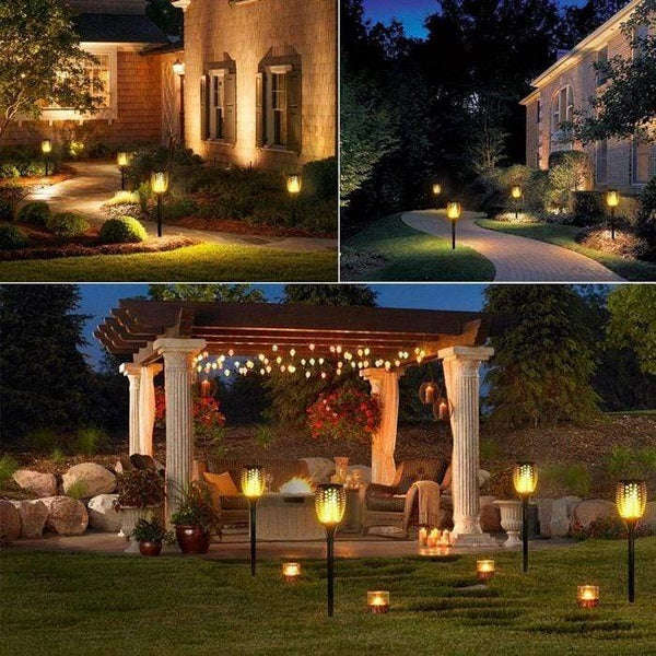 Solar Powered Flame Garden Light