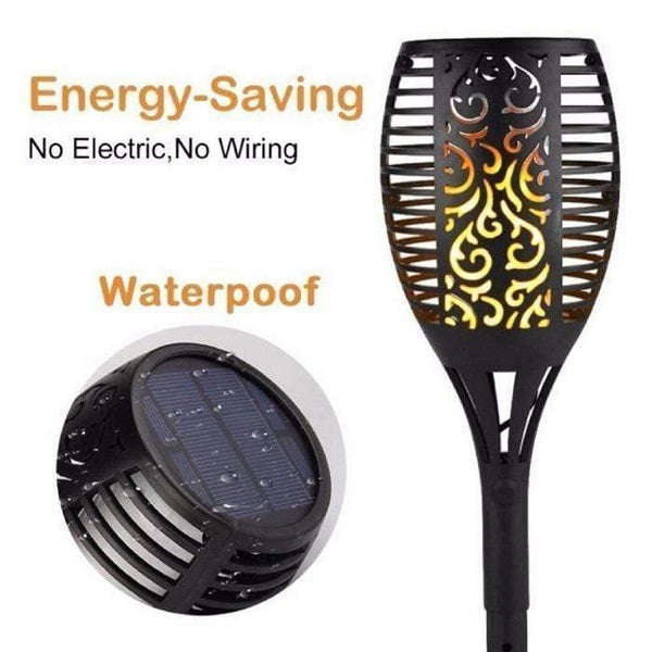 Solar Powered Flame Garden Light