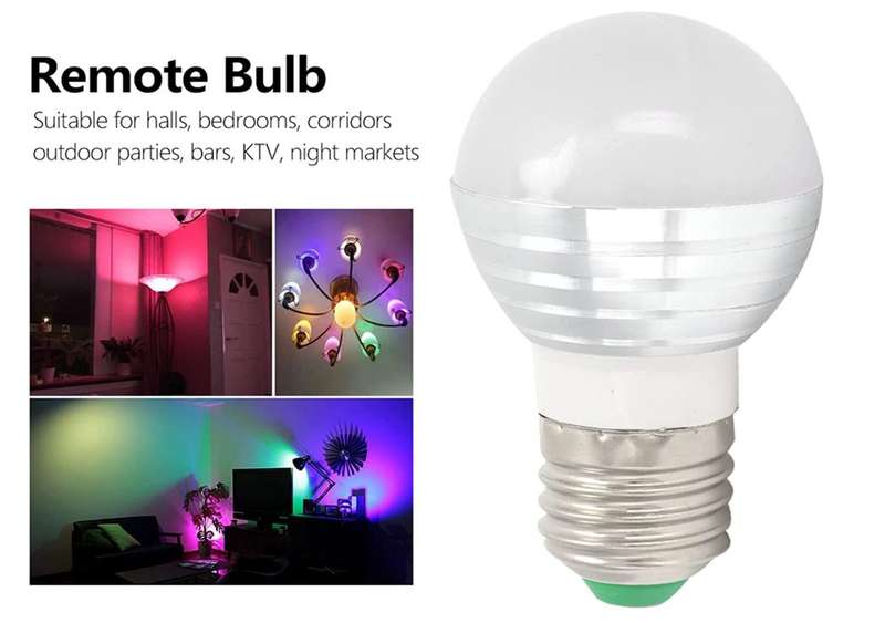 5W RGB LED E27 Bulb With Remote Control