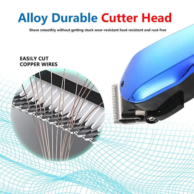 Professional Corded Royal Blue Hair Trimmer