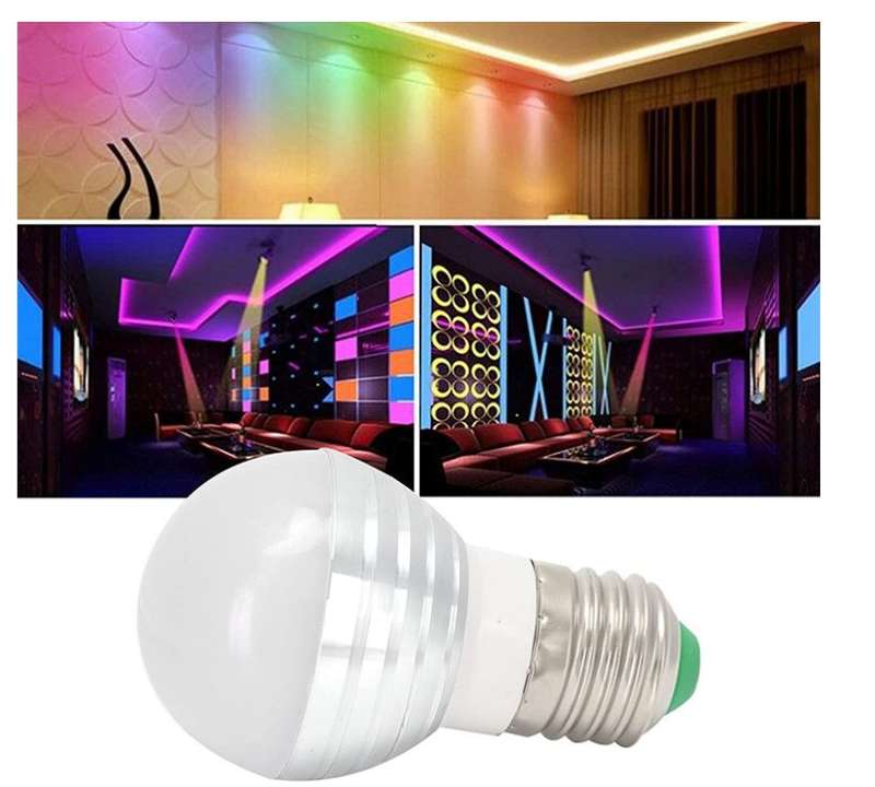 5W RGB LED E27 Bulb With Remote Control