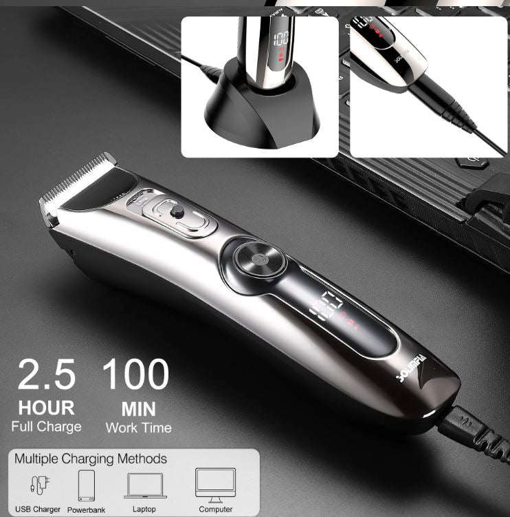 Electric Rechargeable Barber Clippers 2000mah Battery