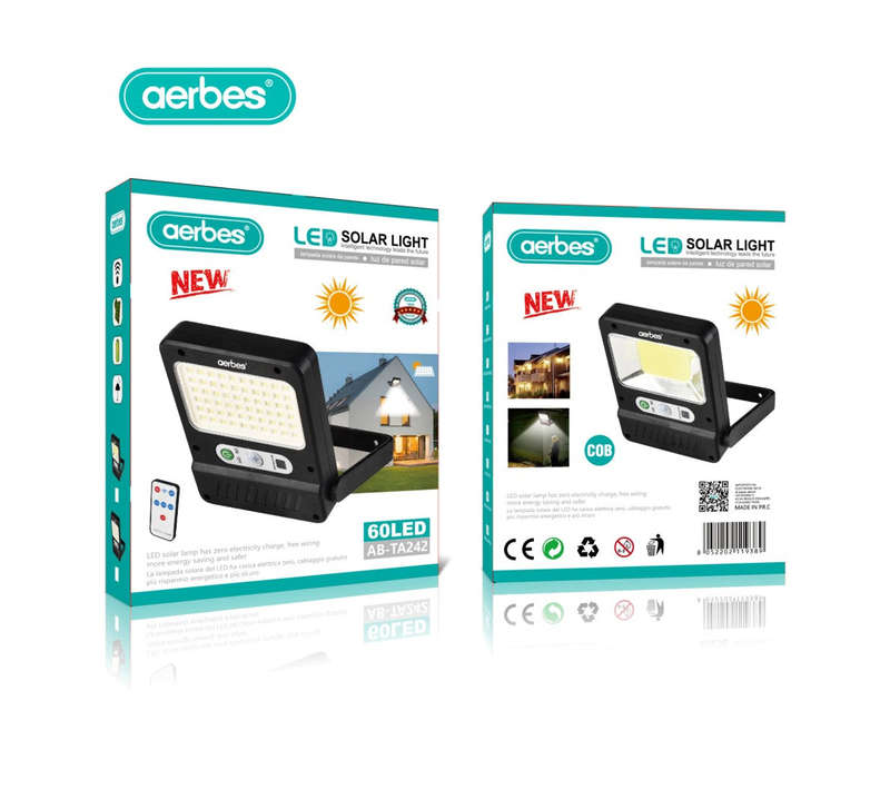 60 LED Solar Powered Sensor Wall Light