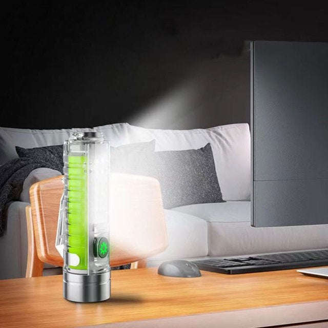Magnetic Zoom Flashlight With UV Light 6800mah Battery