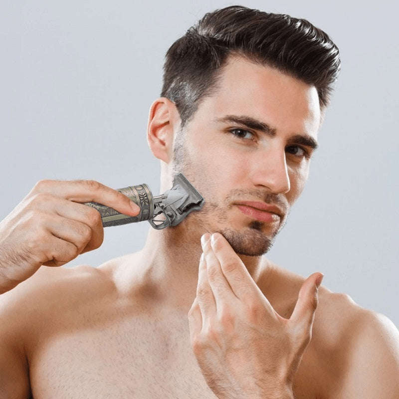 Gold Ceramic Portable Rechargeable Hair Trimmer
