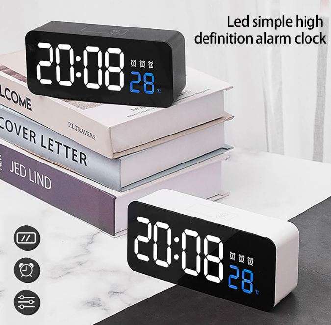 Rechargeable 1200mah Digital Alarm Clock