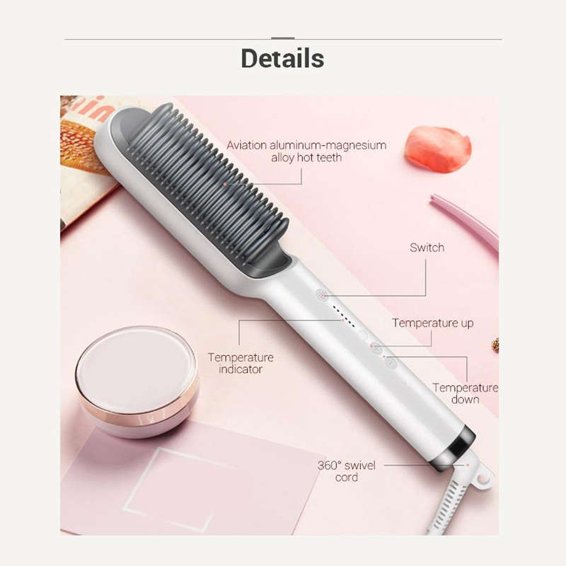 45W Electric Hair Straightener Comb Brush