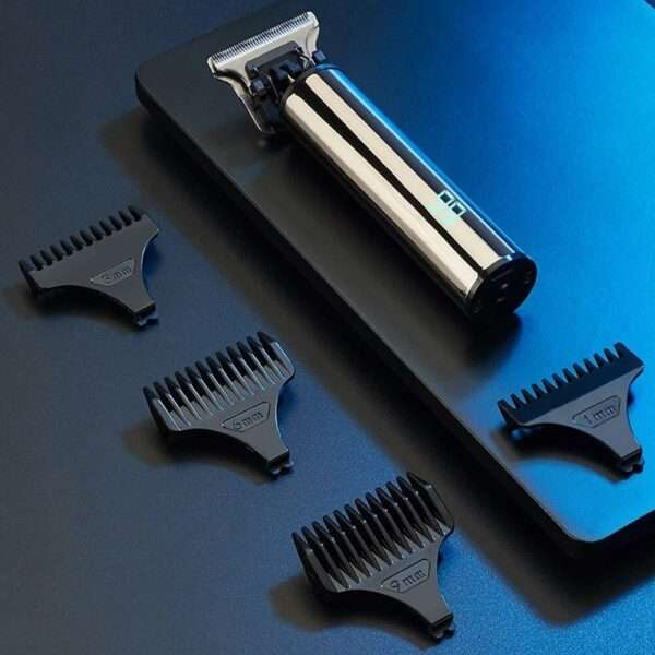 Cordless Mini Electric Hair Trimmer with LCD Display