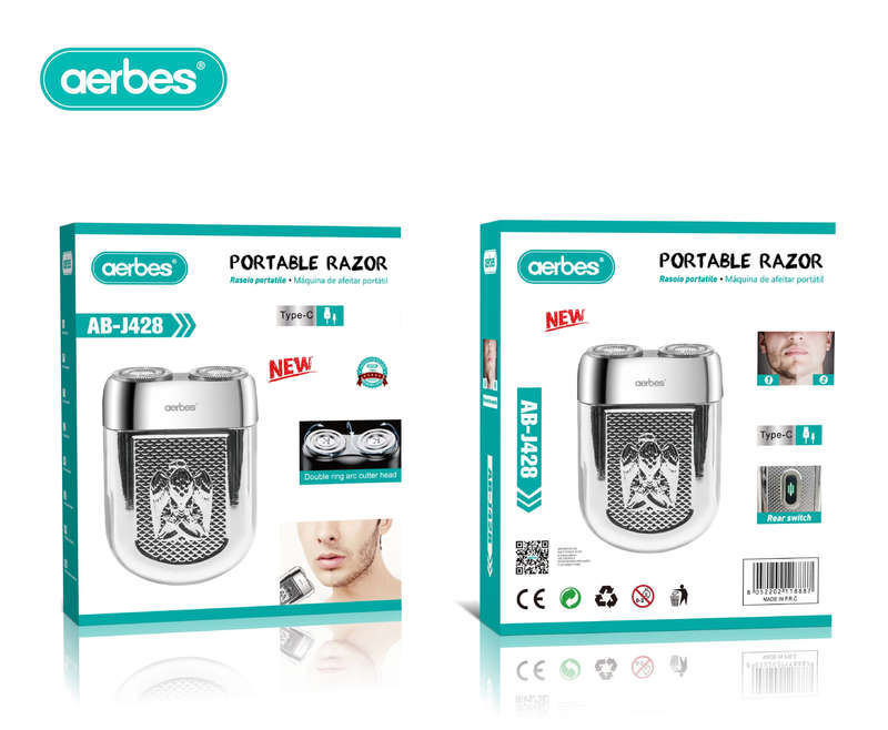 Portable Double-head Rotary Hair Shaver