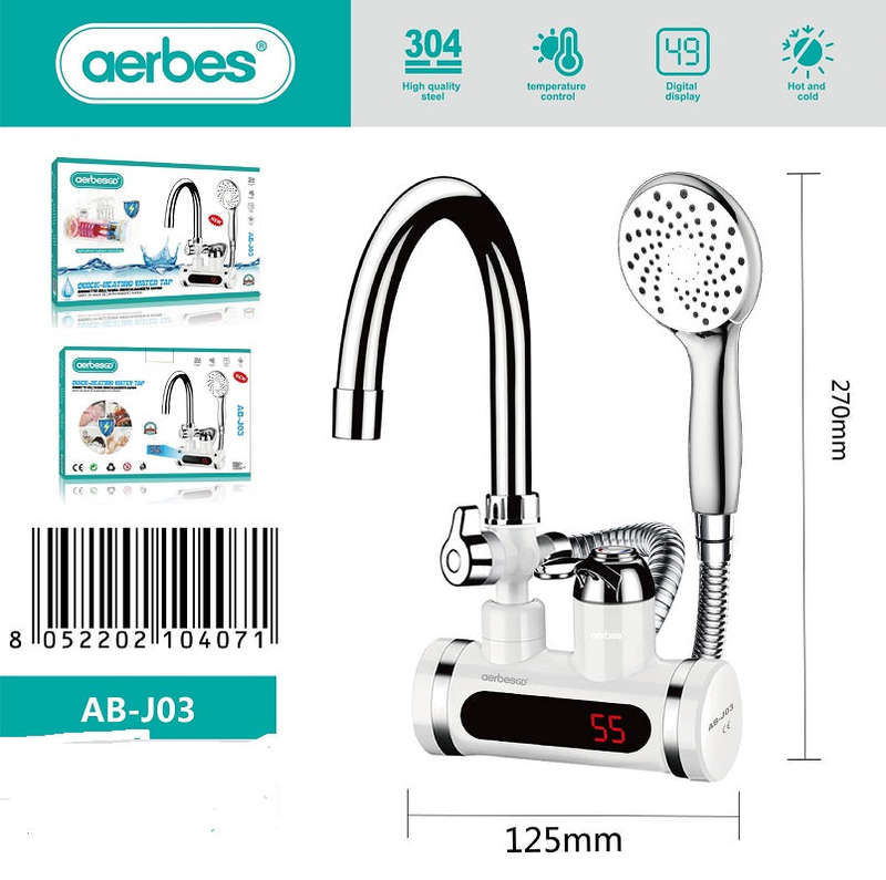 Quick Water Heater Tap With Shower Bottom Entry