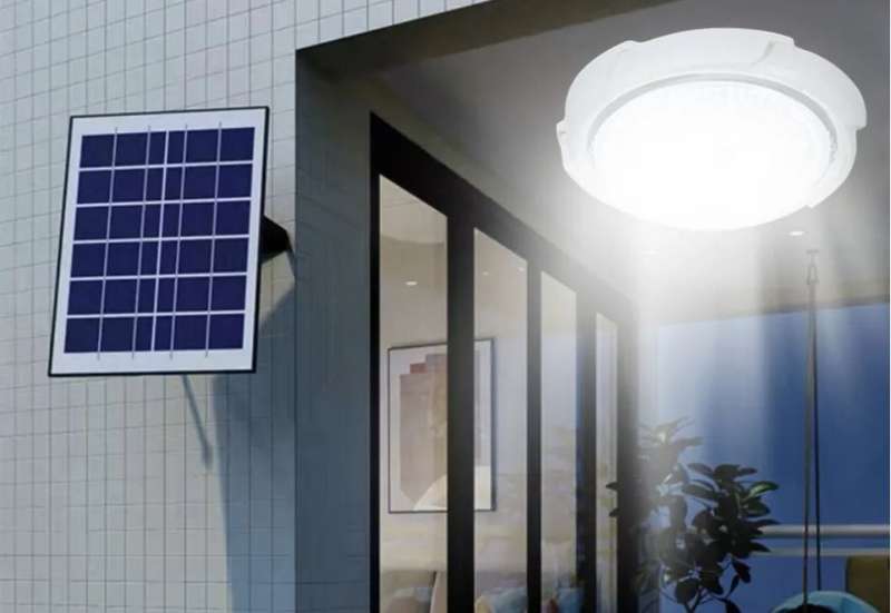400W Solar Powered Ceiling Light With 5M Cable And Remote Control
