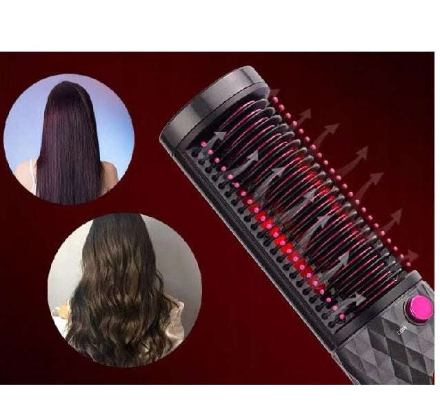 3-In-1 Professional Comb Hair Curler, Straightener & Dryer