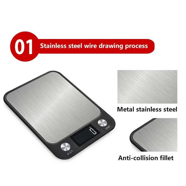 10Kg/1g LCD Backlight Display Kitchen Scale