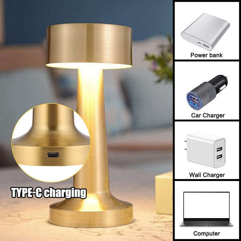 Rechargeable Dumbbell Shaped White LED Table Lamp