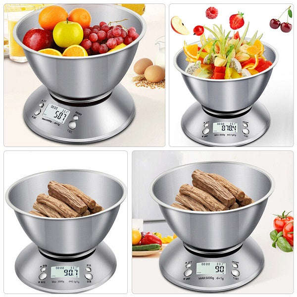 5kg\1g Digital Kitchen Scale With A Bowl