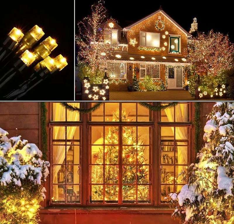 10M Solar Powered 100 LED Fairy Light Warm White