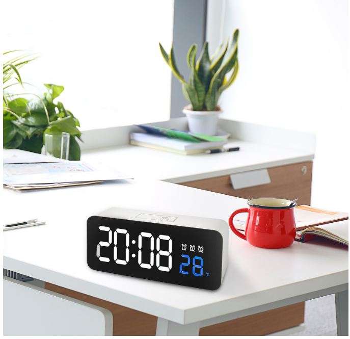 Rechargeable 1200mah Digital Alarm Clock