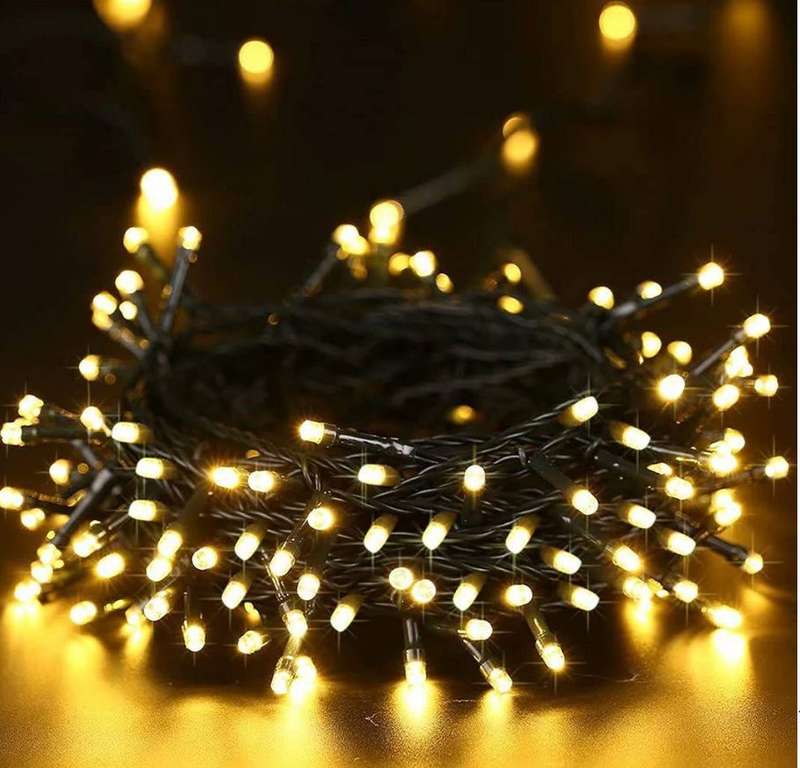 10M Solar Powered 100 LED Fairy Light Warm White