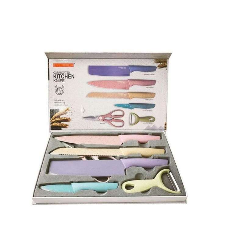 850 Pastel Kitchen Knife Set Of 6