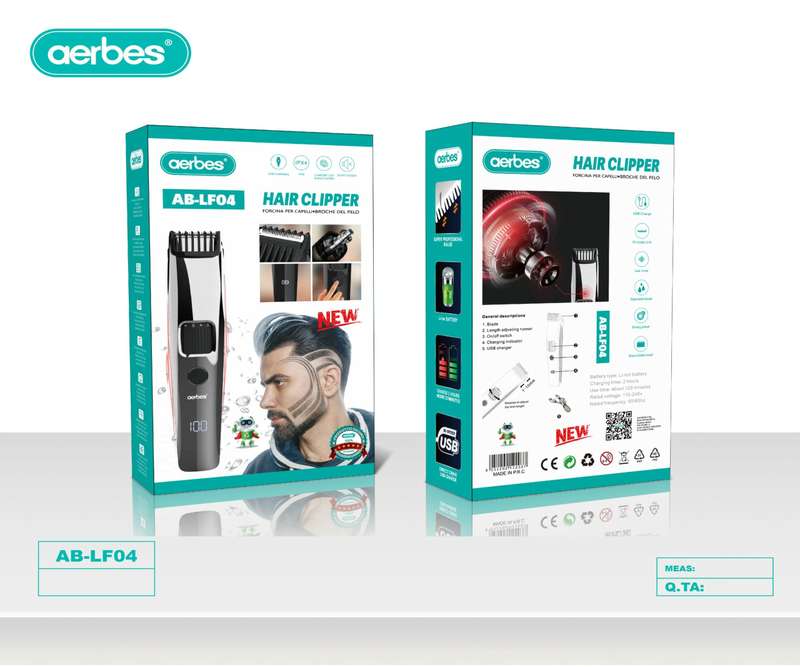 Professional Rechargeable Electric Hair Clipper With Digital Display