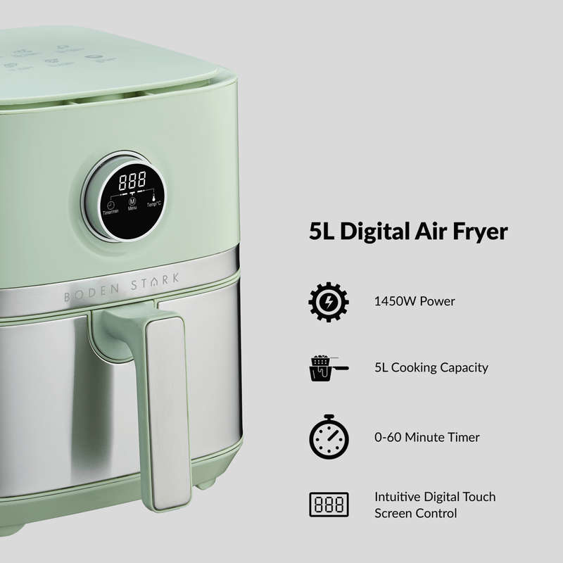 Boden Stark 5.0L Digital Air Fryer Green