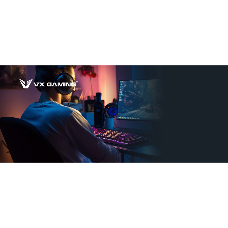 VX Gaming Donahue Gaming Desk Black, Headphone Hook