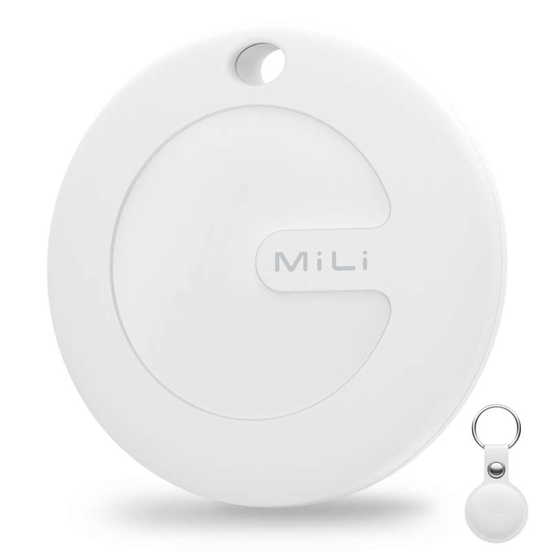 MiTag Apple Compatible Tag with Leather Keychain Accessory - 1 Pack