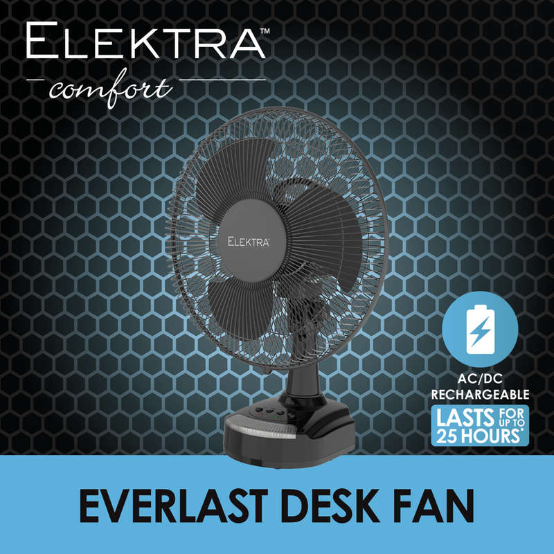 ELEKTRA EVERLAST 12 inch DESK FAN SEL-2708