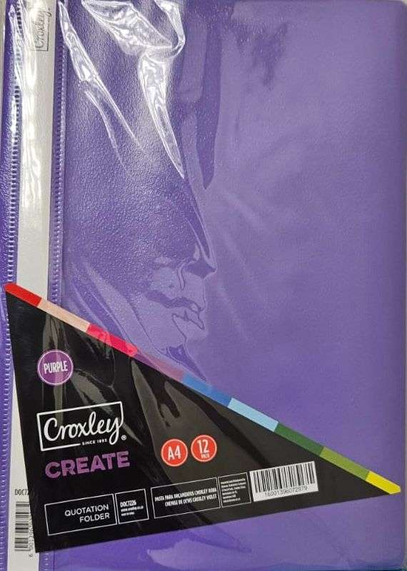 CROXLEY PRESENTATION FOLDER PASTEL ASS Each