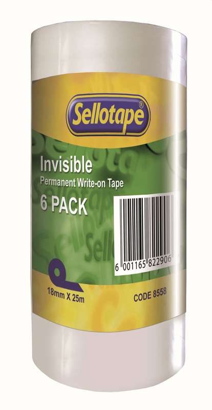 SELLOTAPE Invisi Tape 18x25 (6 Pack)