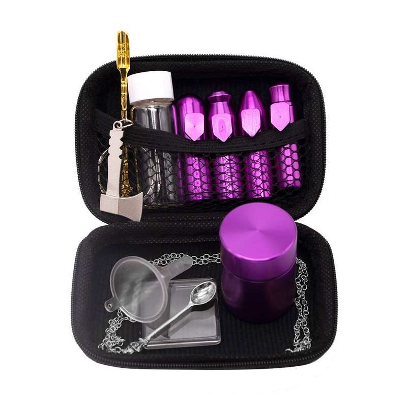Sniffer Set Metal Bullet Sniffer Snuff Dispenser Accessories
