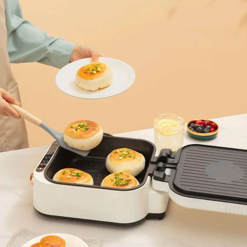3 In 1 Hot Pot Grill Non Stick & Stylish White