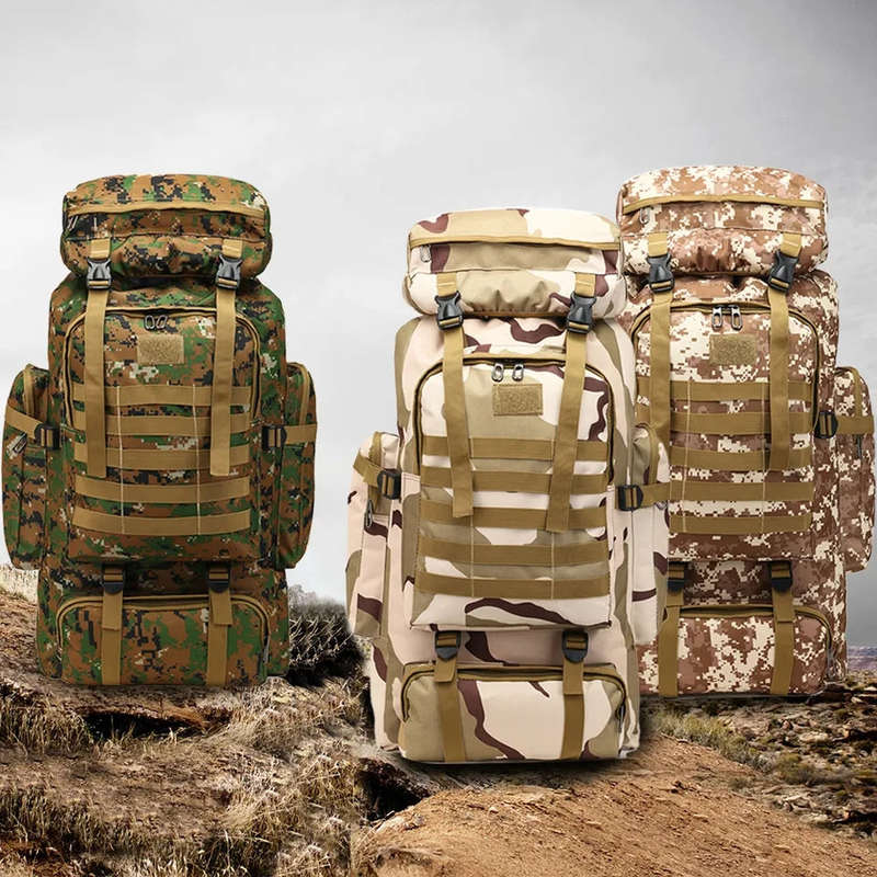 80L Hiking Military Outdoor Backpack For Tactical Fishing Activities