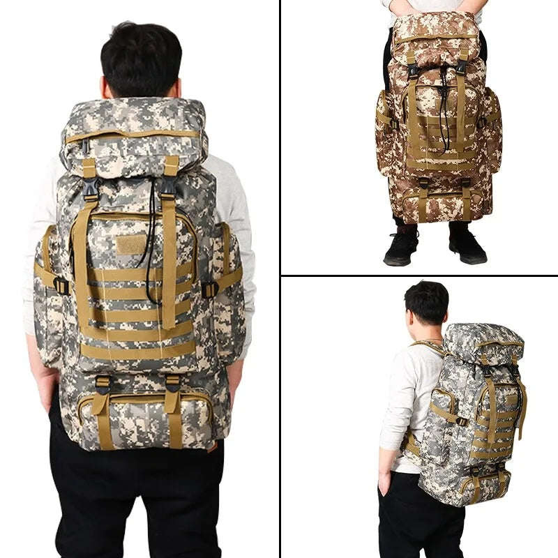 80L Hiking Military Outdoor Backpack For Tactical Fishing Activities