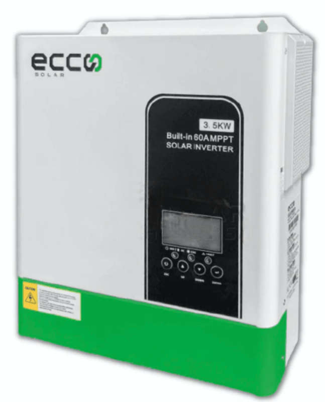 HYBRID INVERTER 24V 3.5 KVA 3500W MPPT 60A INVERTER PURE SINE WAVE - ECCO