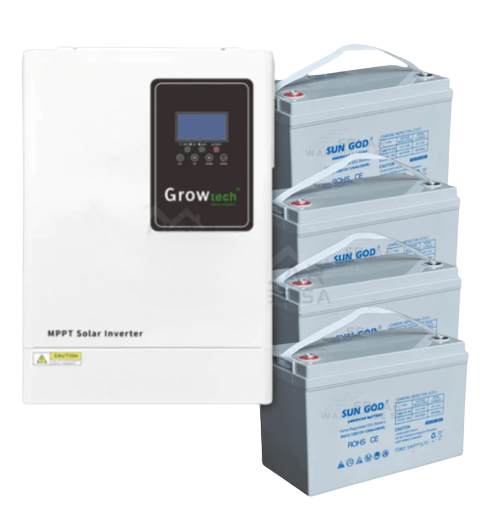 5.5 kw mppt pure sine wave load shedding combo 5000 watt 4x 120 ah gell batteries