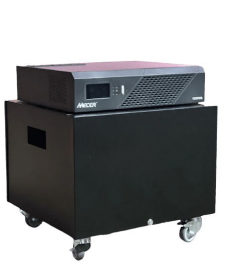 2400 va Mecer inverter + 2x 100ah deep cycle gel batteries trolley portable plug & play