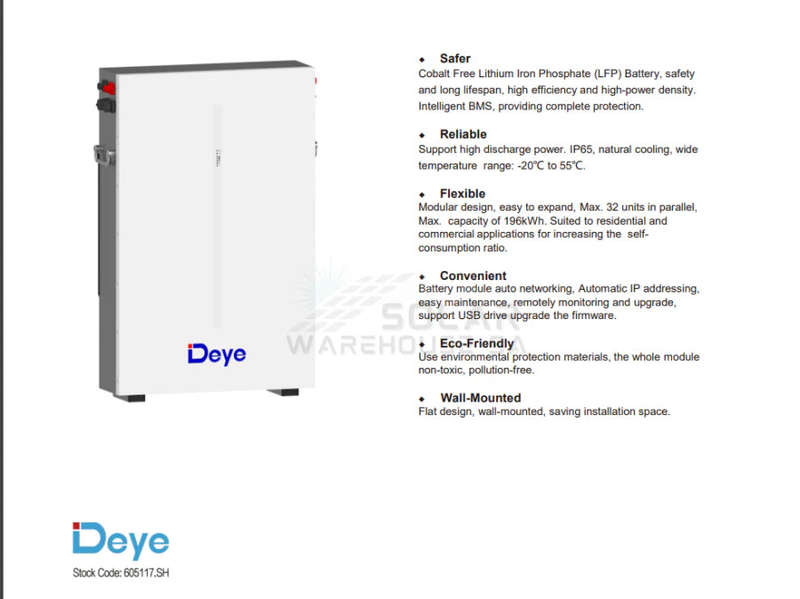 DEYE 6.14KWH LITHIUM-ION BATTERY
