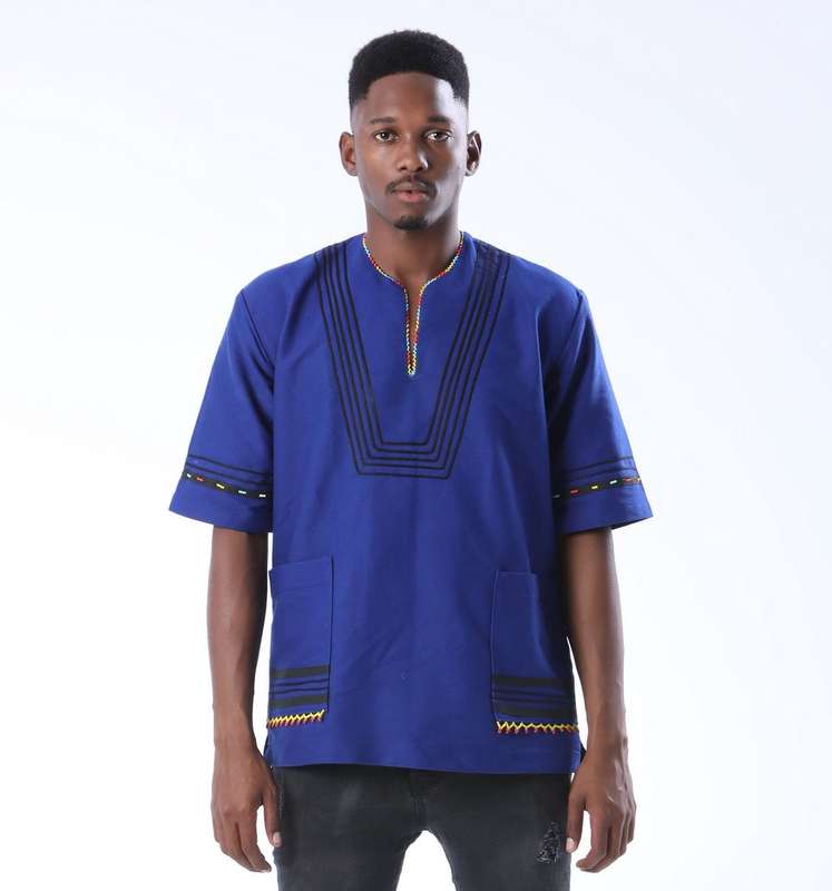 Boys Traditional Beaded Xhosa Shirt - Long Sleeve