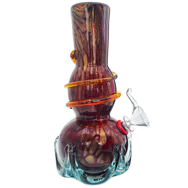 BG802: Colour Glass Bong - 20cm / red / Glass