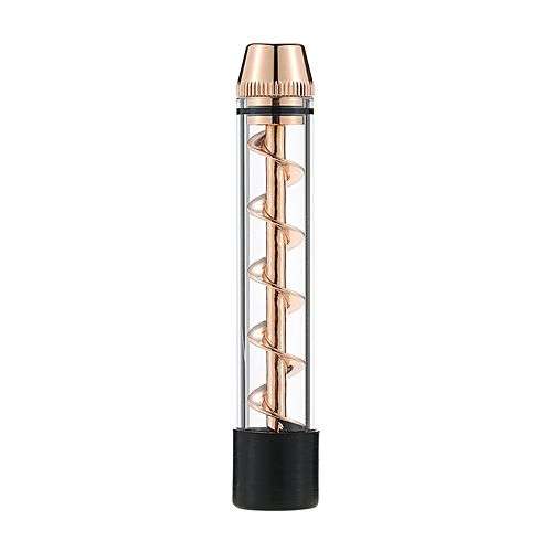 Mini Twisty Glass Blunt pipe - 8.5cm / Rose Gold / mix