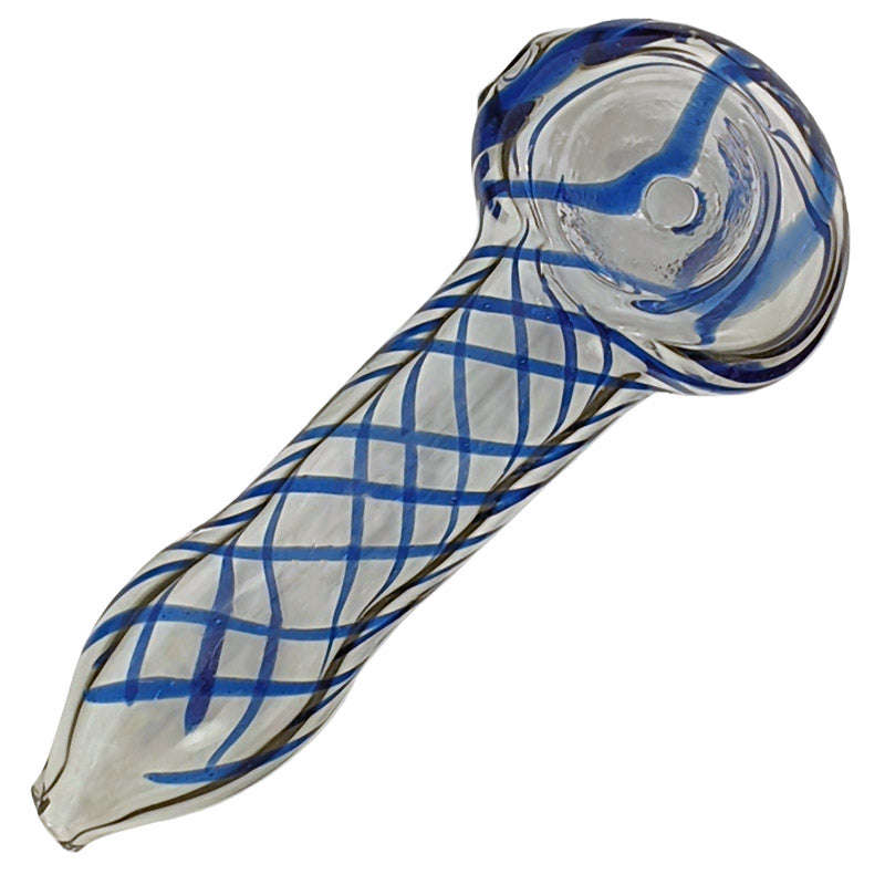 SP054: Outside Colour Spoon Pipe - 9cm / GREEN / glass