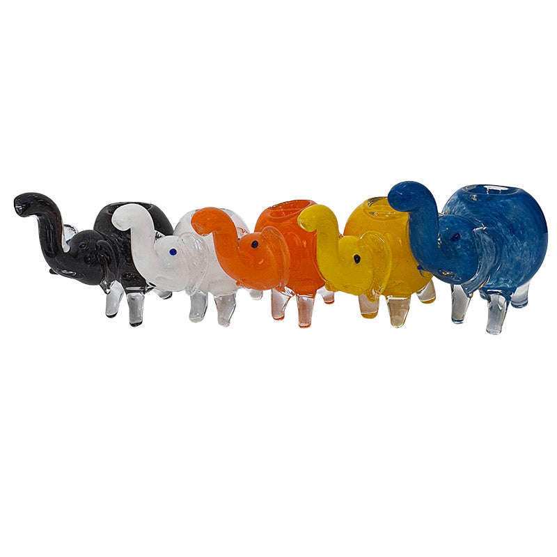 SP007: INSIDE COLOUR SPOON PIPE - 9 cm / Glass / Black
