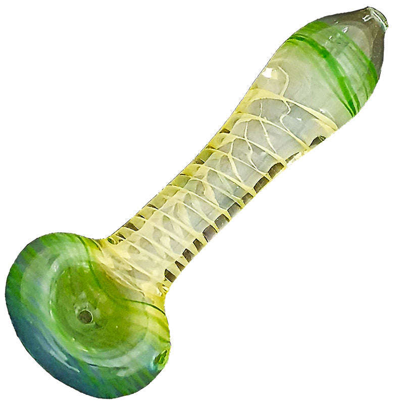 Glass smoking spoon pipe - 9.5cm / red / glass