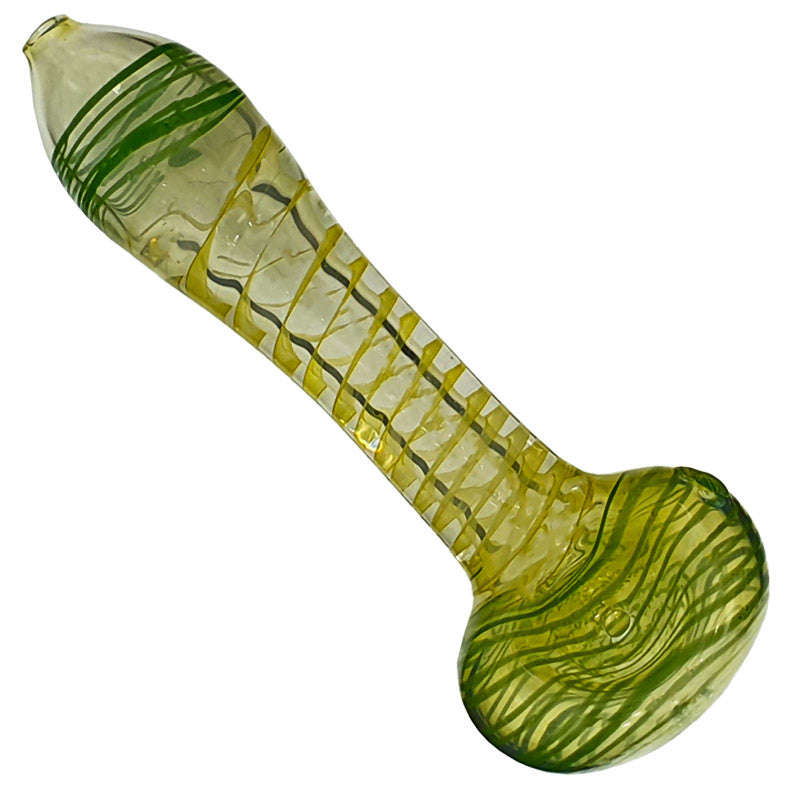 Glass smoking spoon pipe - 9.5cm / red / glass