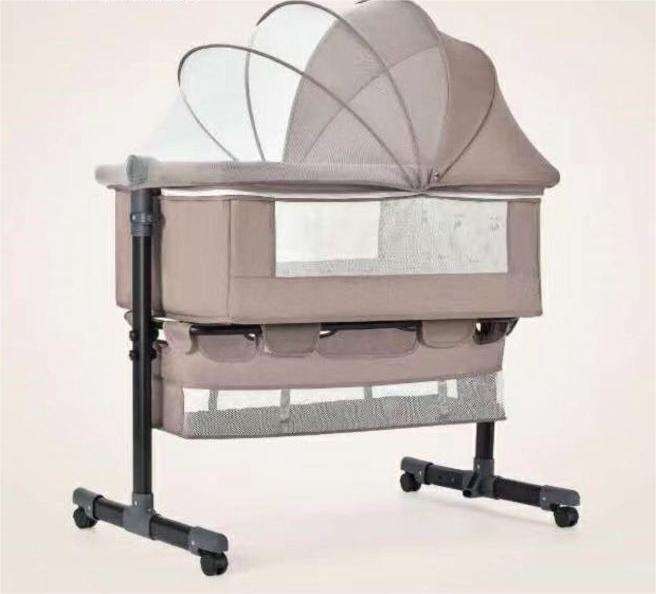 Bedside Bassinet, Bedside Sleeper, Bedside Crib with Storage Basket, Easy Folding Portable Crib, ...